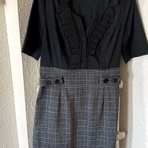 Medium dress black top wool like bottom